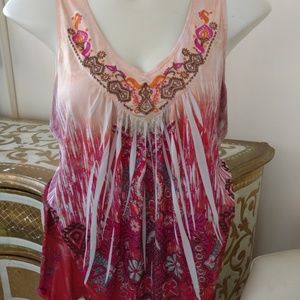 Unity World Wear XL Gathered Embroidered Top